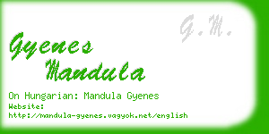 gyenes mandula business card